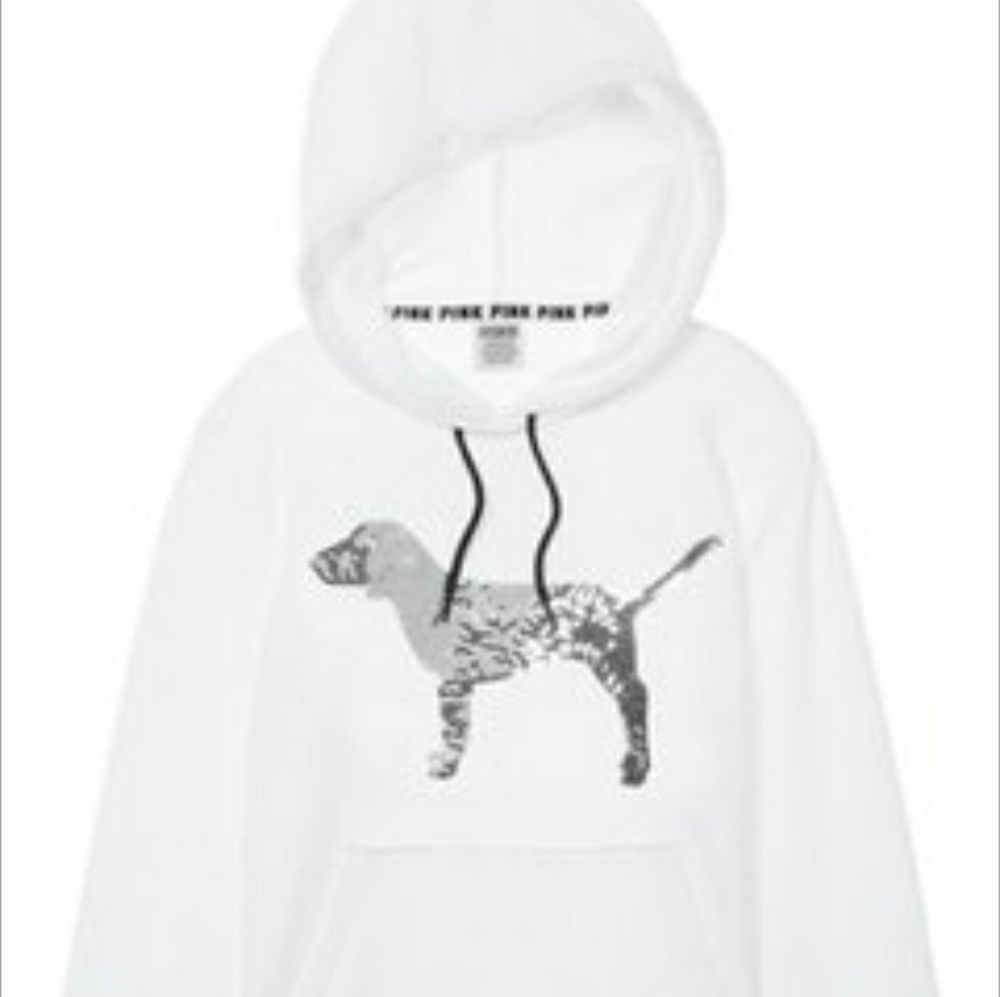 New VS Pink  bling pullover  large